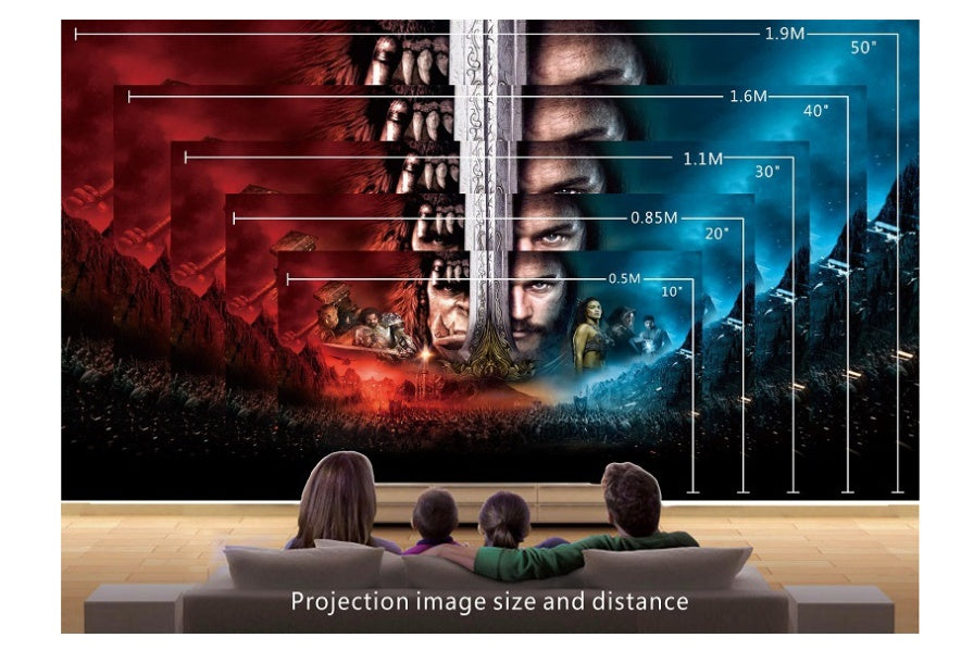 KTX-422163 Mini LED Projector UC28B - 50 Lumens, 320x180 Resolution, Compact and Portable with USB and TF Card Support