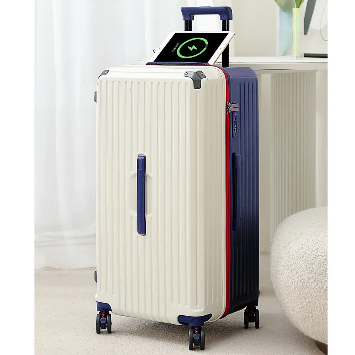 KTX-586707 Large Capacity Luggage Suitcase with USB Charging Port for Travel Convenience