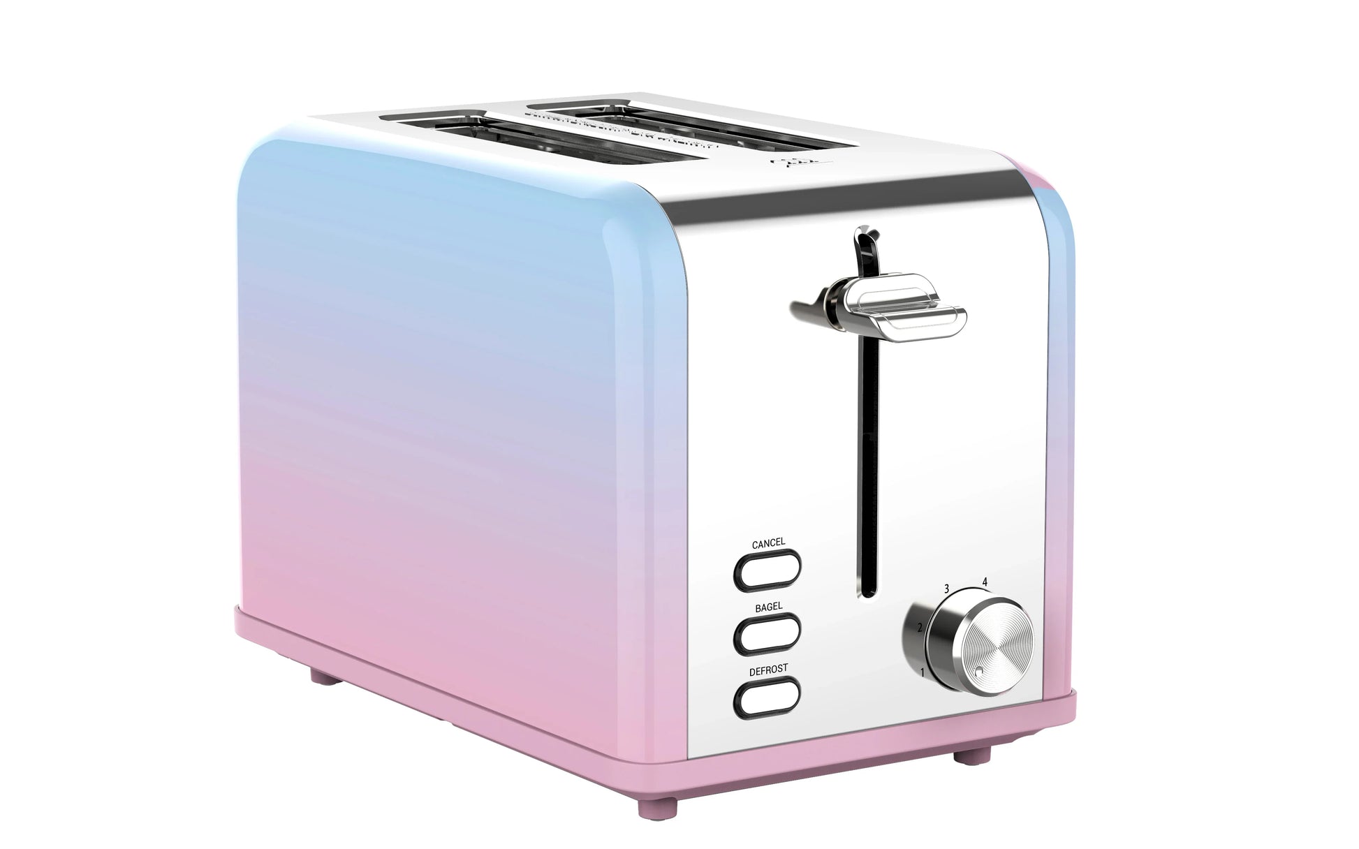 KTX-715987 Compact Stainless Steel 2 Slice Bread Toaster with Extra Wide Slots and Grill Function