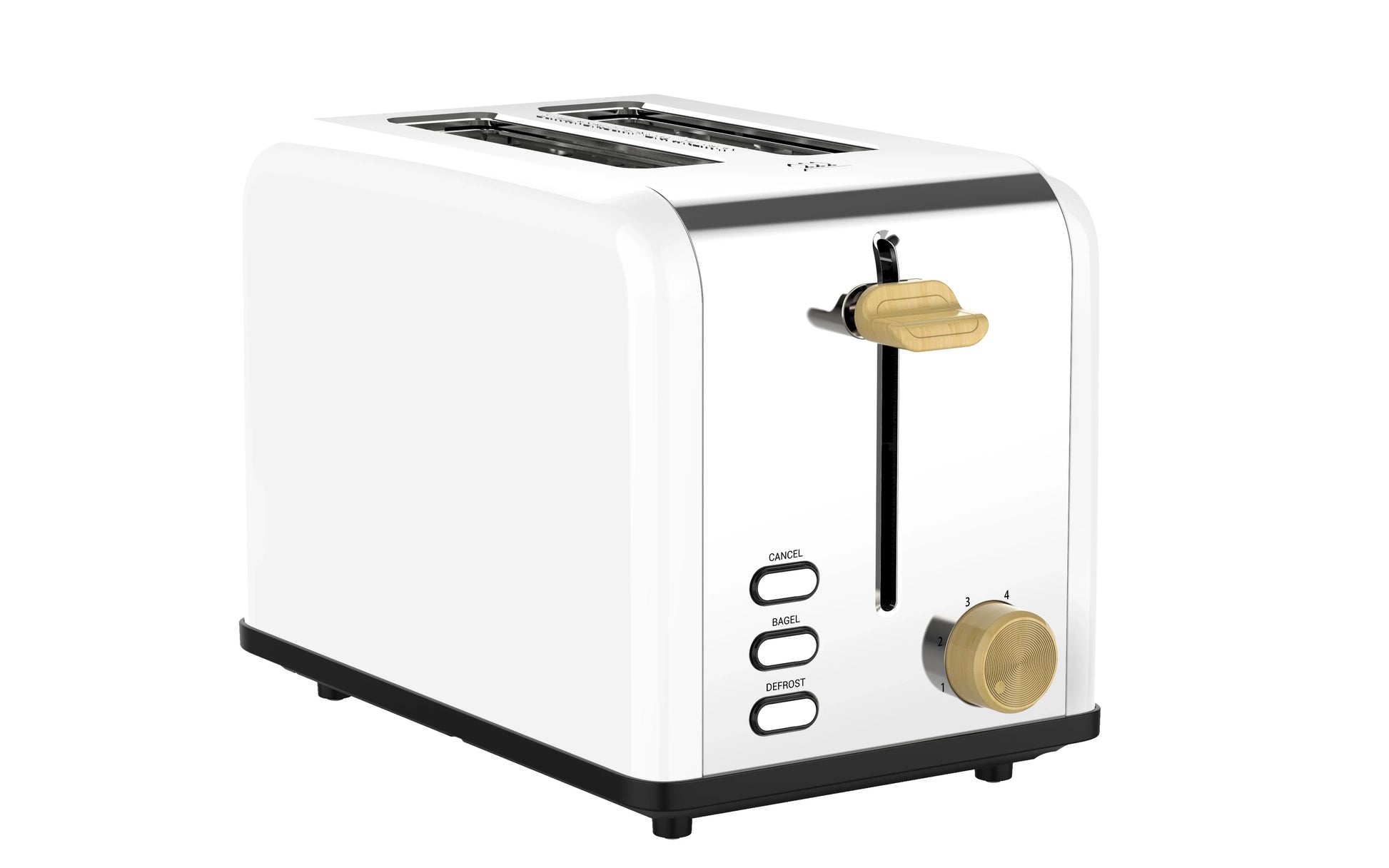 KTX-715987 Compact Stainless Steel 2 Slice Bread Toaster with Extra Wide Slots and Grill Function