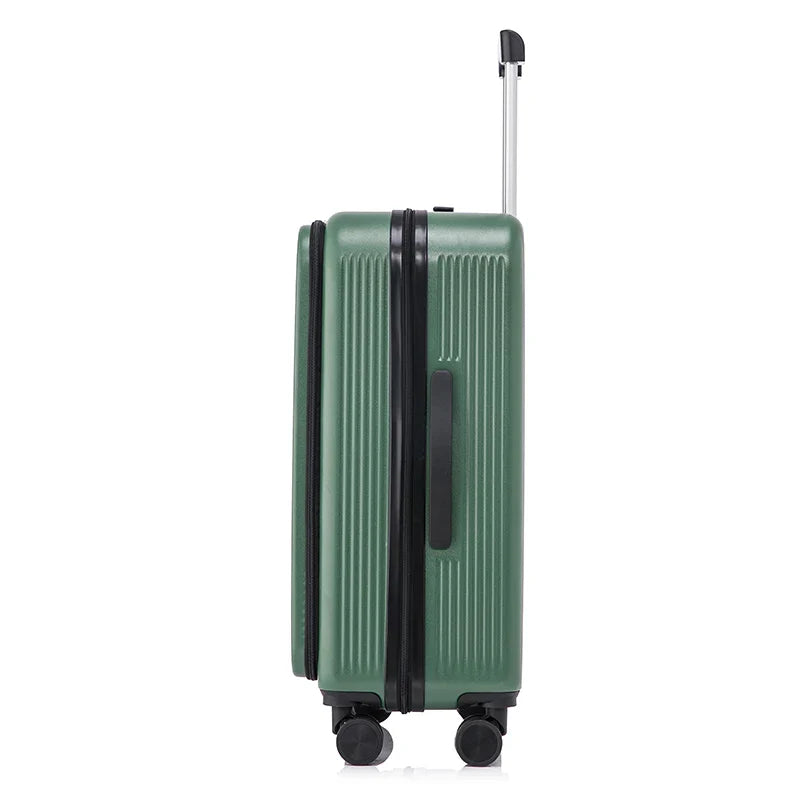 KTX-206995 Durable Rolling Suitcase for Travel with USB Charger and Cup Holder for Girls