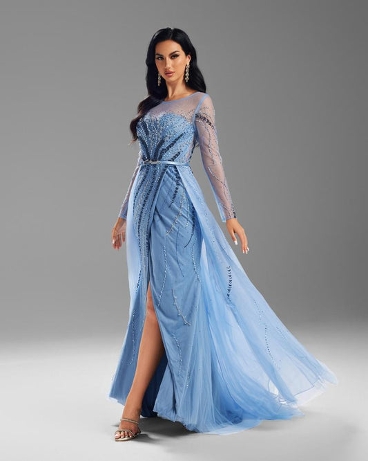 KTX-298707 Elegant Blue Women's Gown - Model EZ25016