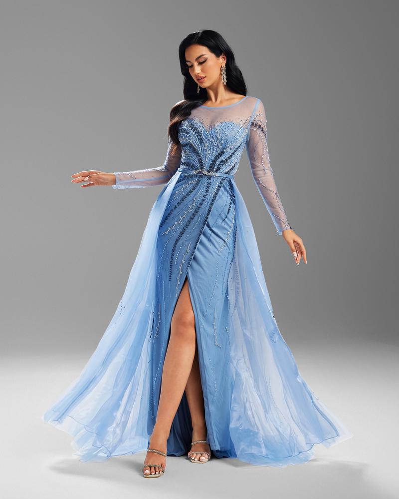 KTX-298707 Elegant Blue Women's Gown - Model EZ25016