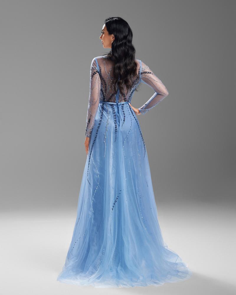 KTX-298707 Elegant Blue Women's Gown - Model EZ25016