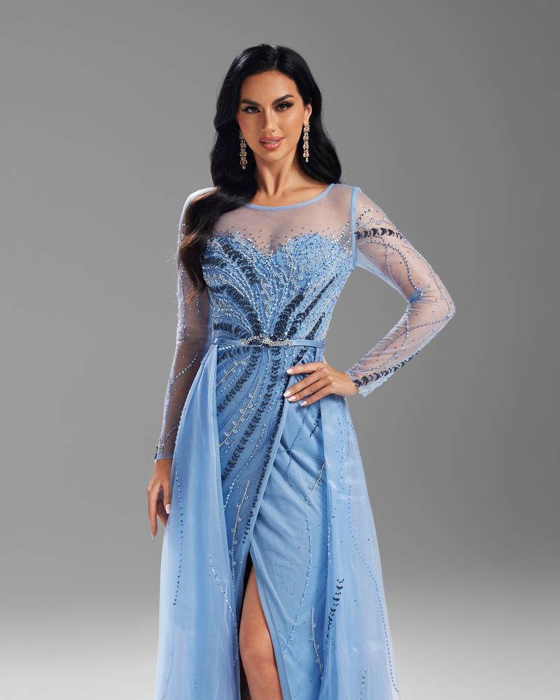 KTX-298707 Elegant Blue Women's Gown - Model EZ25016