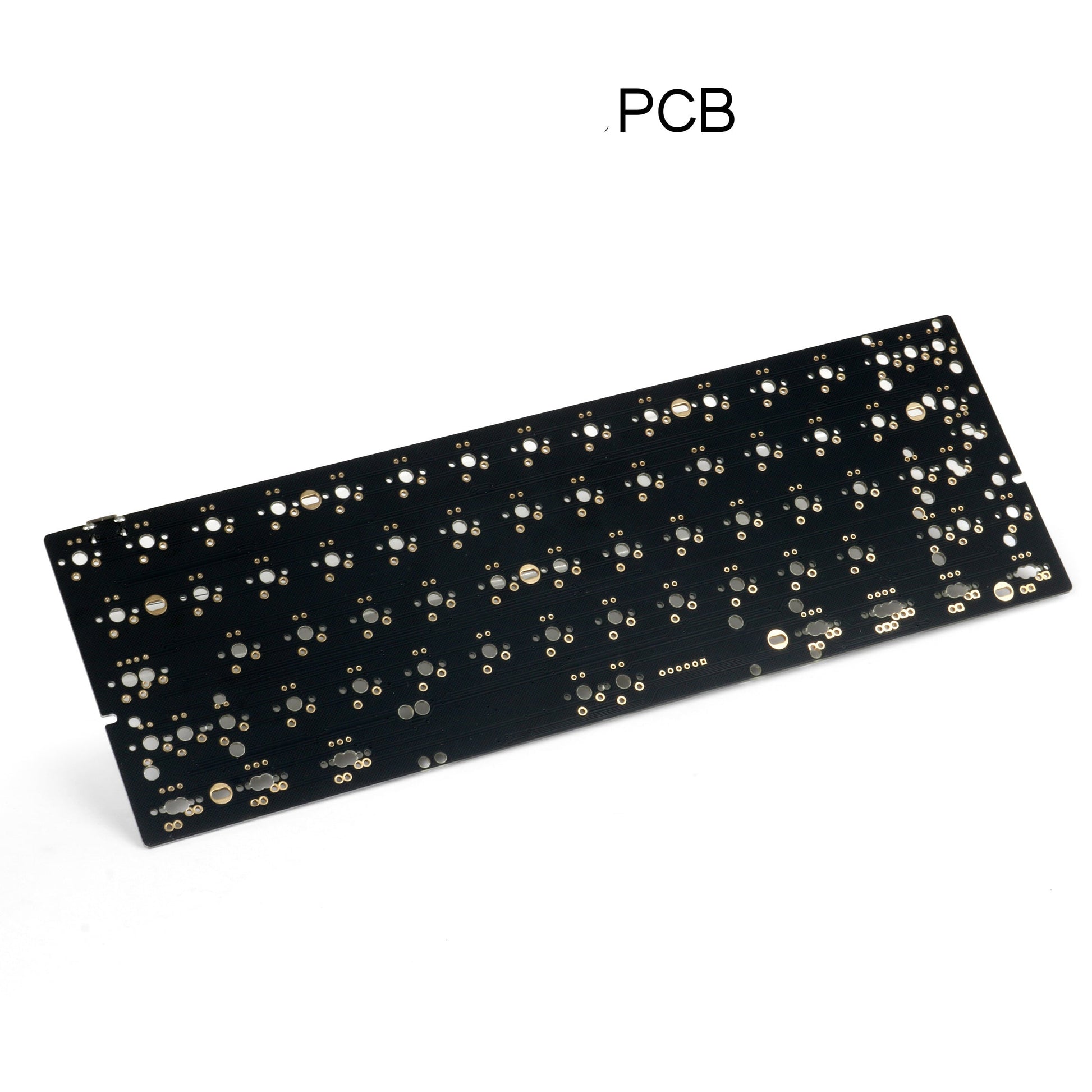 KTX-678547 USB Ergonomic Keyboard PCD Board with Multimedia Function Keys - JK60 Black Upper & Lower Lamp Position