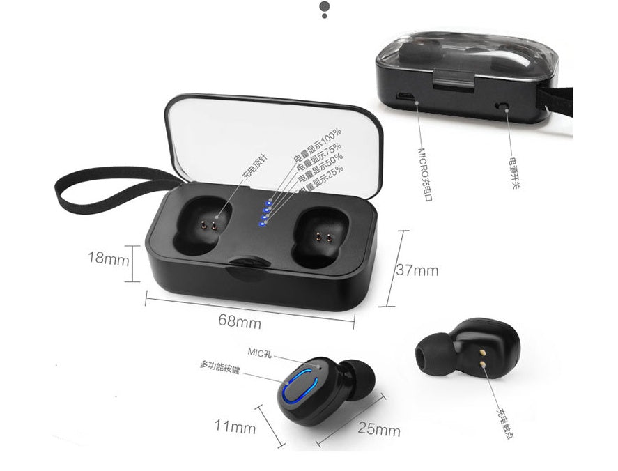 KTX-096979 Wireless Bluetooth Headset TI8S with Mini TWS Design and Binaural Calling - Bluetooth 5.0 Technology