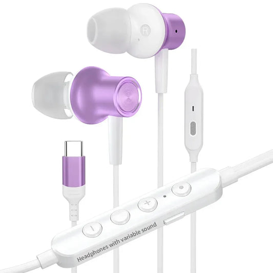 KTX-968083 Wired In-Ear Earphones for Music, Singing, and Gaming - Type C Connector