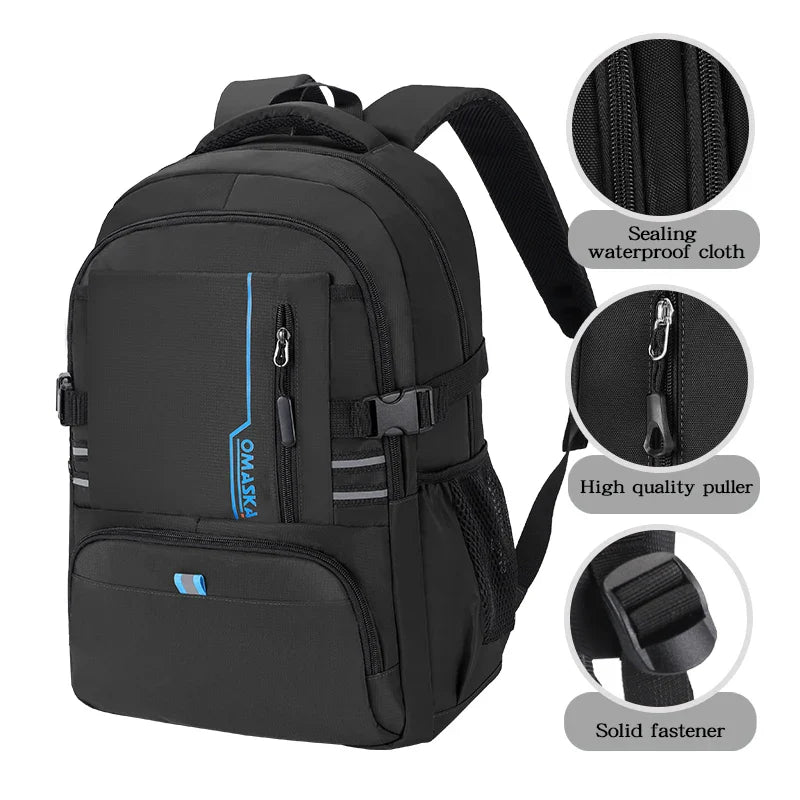 KTX-458771 Large Capacity Waterproof 17-Inch Casual Laptop Backpack for Men and Students