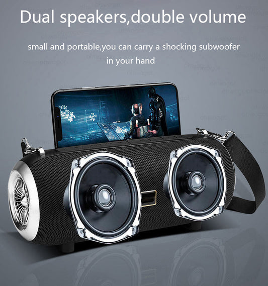 KTX-544979 TWS Mini Bluetooth Speaker with FM Radio, Portable Audio Device, Built-in Bluetooth, Supports U Disk and AUX Playback