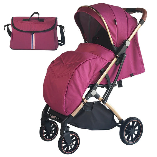KTX-026003 Lightweight 3-in-1 Baby Stroller with Folding Design for Newborns - Travel Trolley Pushchair Pram