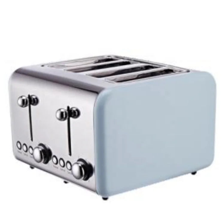 KTX-749907 Wooden Portable Electric Toaster for 4 Slices with Touch Screen Control and Removable Crumb Tray