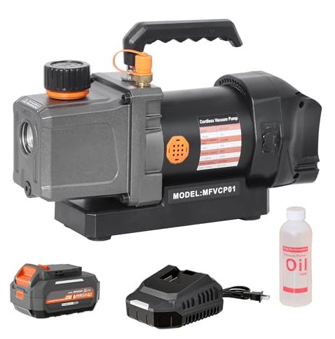 KTX-578323 Cordless 2.5CFM Vacuum Pump Kit for Automotive HVAC with Oil-Gas Separator and Compatible Battery