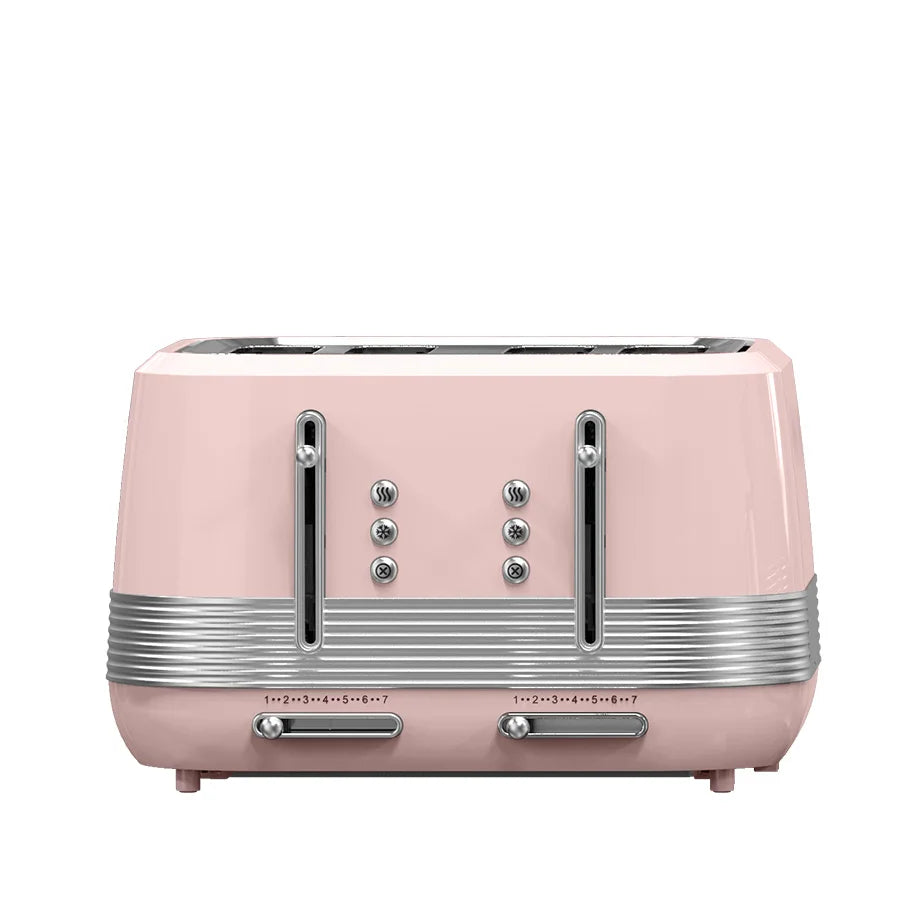KTX-126163 Stainless Steel 4-Slice Retro Electric Toaster for Perfectly Toasted Buns