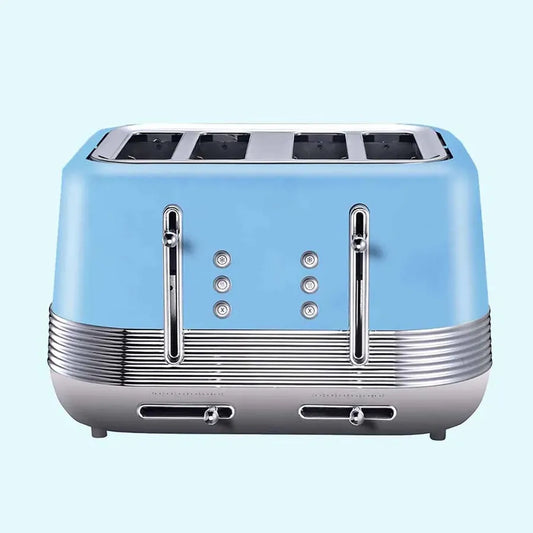 KTX-126163 Stainless Steel 4-Slice Retro Electric Toaster for Perfectly Toasted Buns