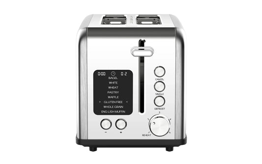 KTX-305811 Smart Digital 2-Slice Electric Toaster with LED Display and Multiple Functions