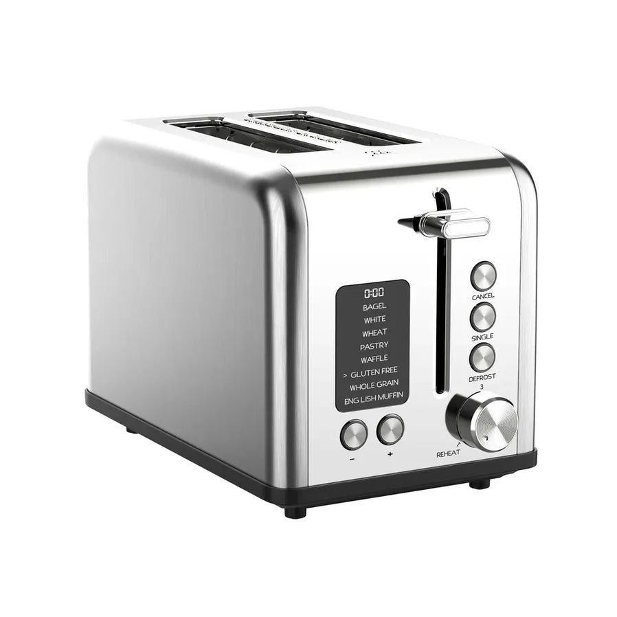KTX-305811 Smart Digital 2-Slice Electric Toaster with LED Display and Multiple Functions