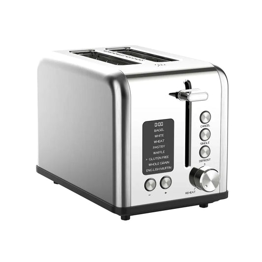 KTX-305811 Smart Digital 2-Slice Electric Toaster with LED Display and Multiple Functions