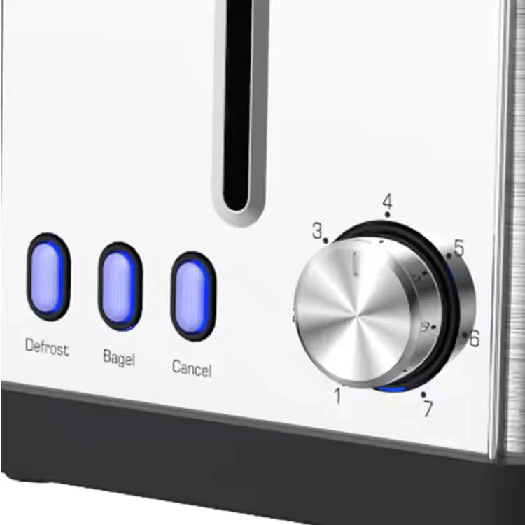 KTX-468499 Stainless Steel Digital Retro Toaster - 2 Slice, 950W Power, CE/ETL Certified