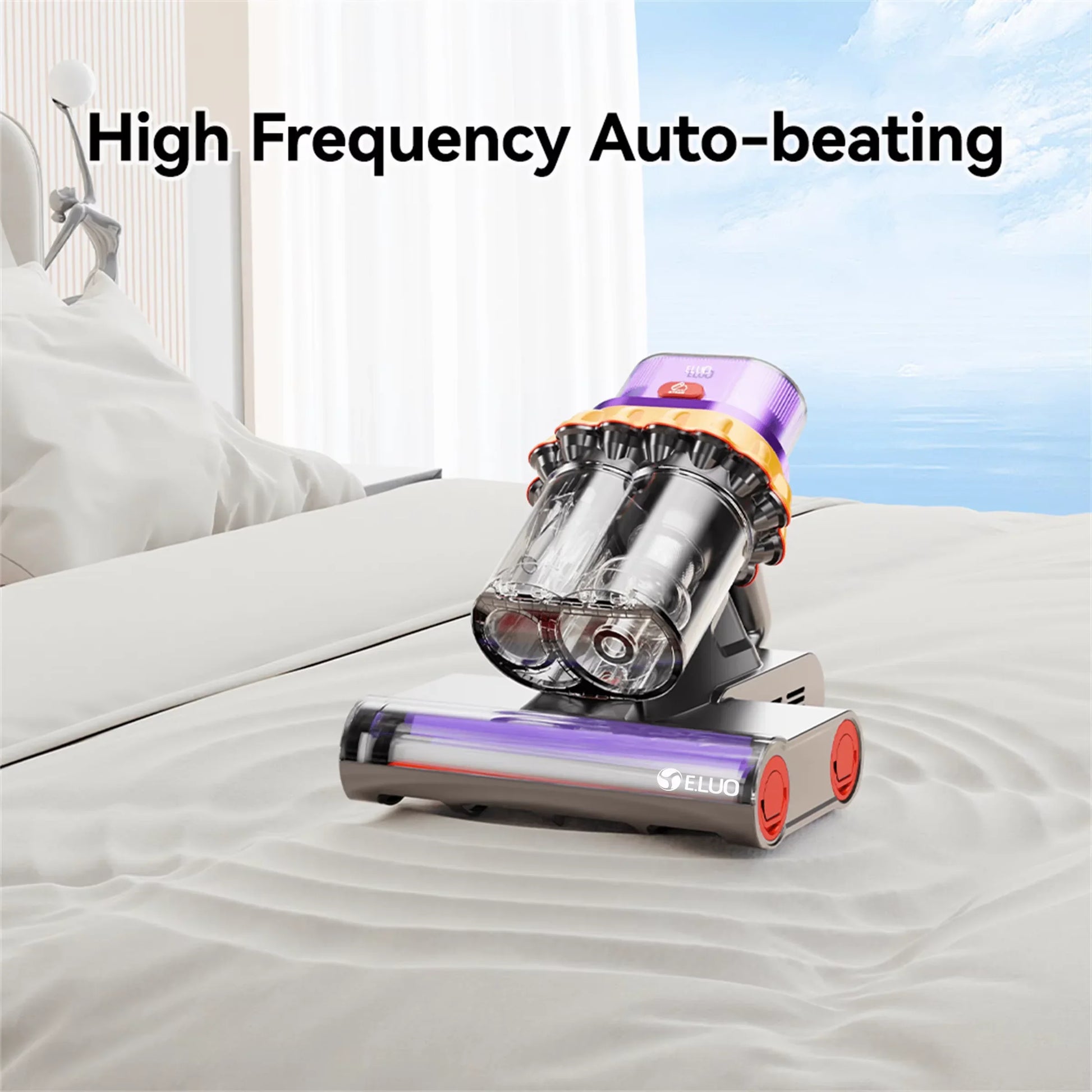 KTX-118099 Wireless Mini Vacuum Cleaner with 20kPa Strong Suction and UV-C Technology for Allergy and Mite Elimination, Ideal for Beds, Sofas, and Cars
