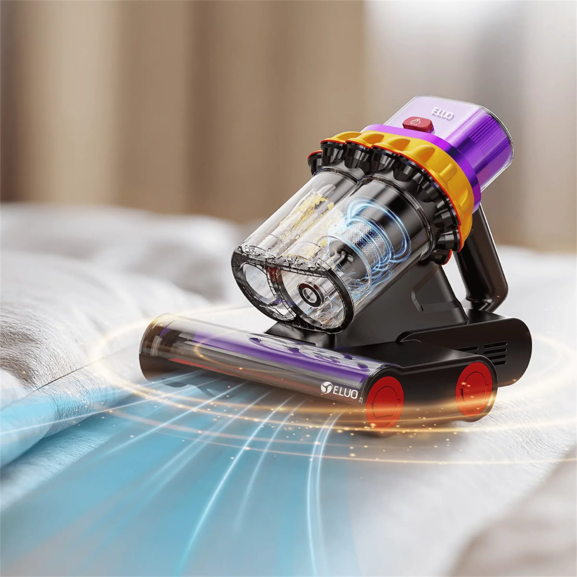 KTX-118099 Wireless Mini Vacuum Cleaner with 20kPa Strong Suction and UV-C Technology for Allergy and Mite Elimination, Ideal for Beds, Sofas, and Cars