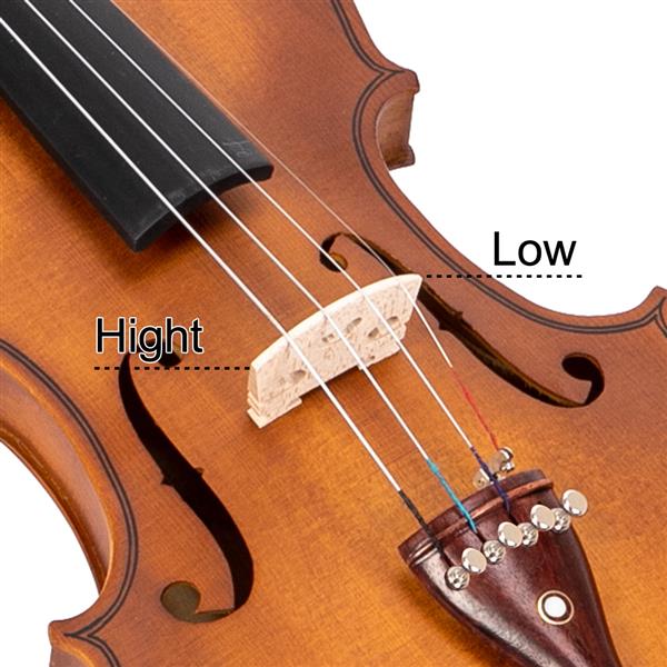KTX-566163 Solid Wood Rosewood Violin Accessories in Matte Natural Finish
