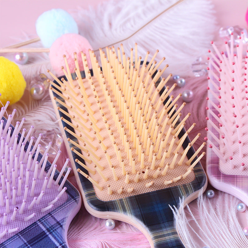 KTX-780051 Air Cushion Plastic Comb for Scalp Massage and Hair Smoothing - Various Colors Available