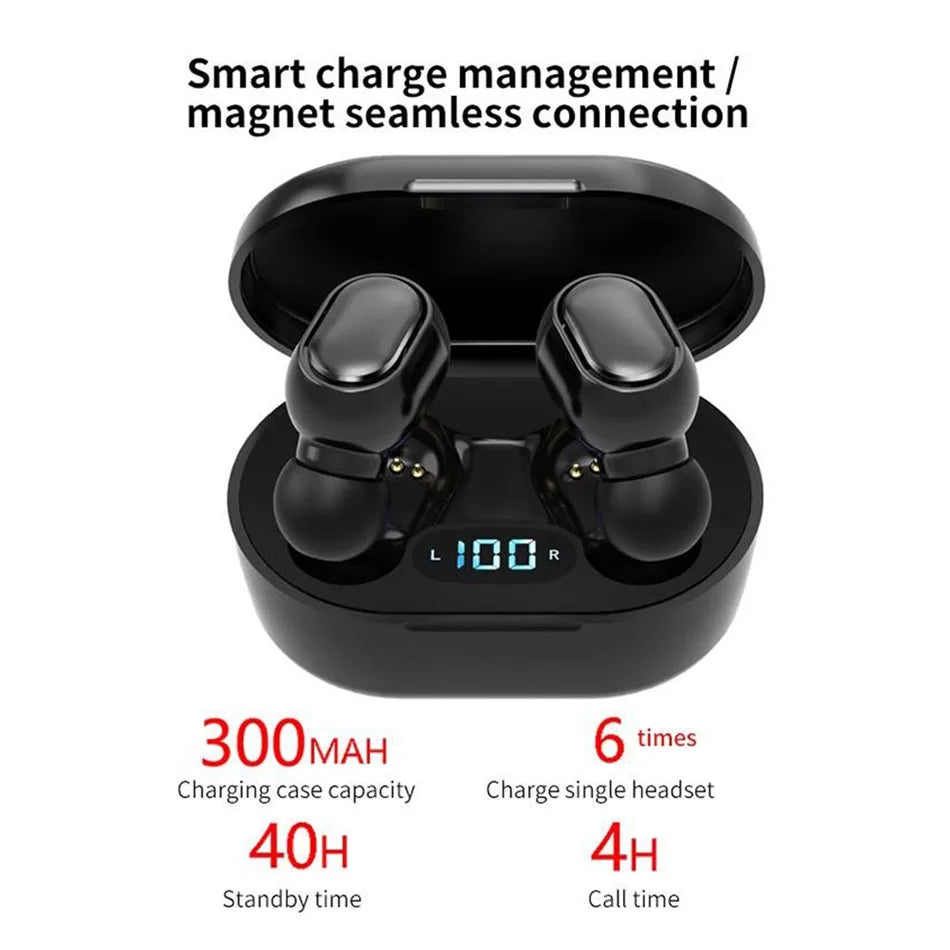 KTX-328787 Wireless Bluetooth 5.0 Sports Earbuds with Magnetic Suction and Enhanced Bass