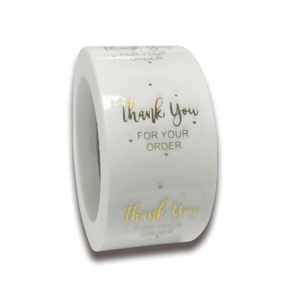 KTX-186515 Transparent PVC Hot Stamping Decorative Sealing Label Sticker Tape - 1 inch & 1.5 inch Sizes