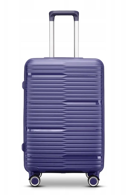KTX-096339 Purple PP Luggage 3-Piece Travel Trolley and Suitcase Set