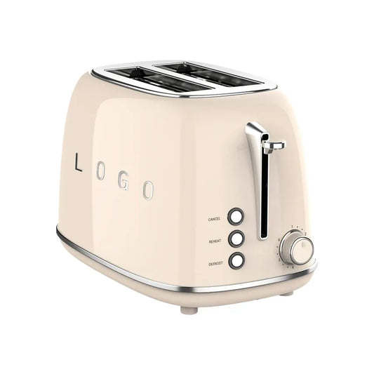 KTX-996243 Stainless Steel Retro 2-Slice Bread Toaster for Perfect Breakfast Toasts