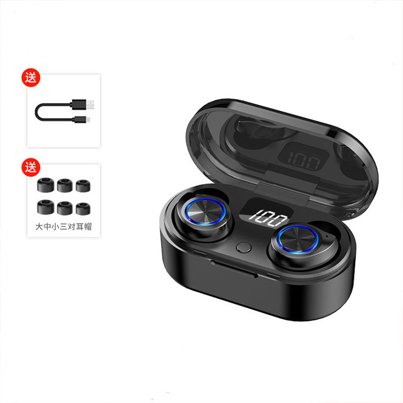 KTX-230355 Wireless Bluetooth Headset with LED Display and Touch Control, Automatic Pairing, Up to 5 Hours Playtime, Charging Case Included