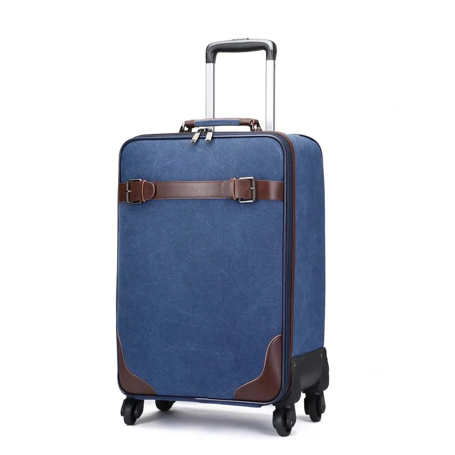KTX-877843 Versatile 16 Inch Canvas Travel Trolley Bag with Large Capacity and Waterproof Design