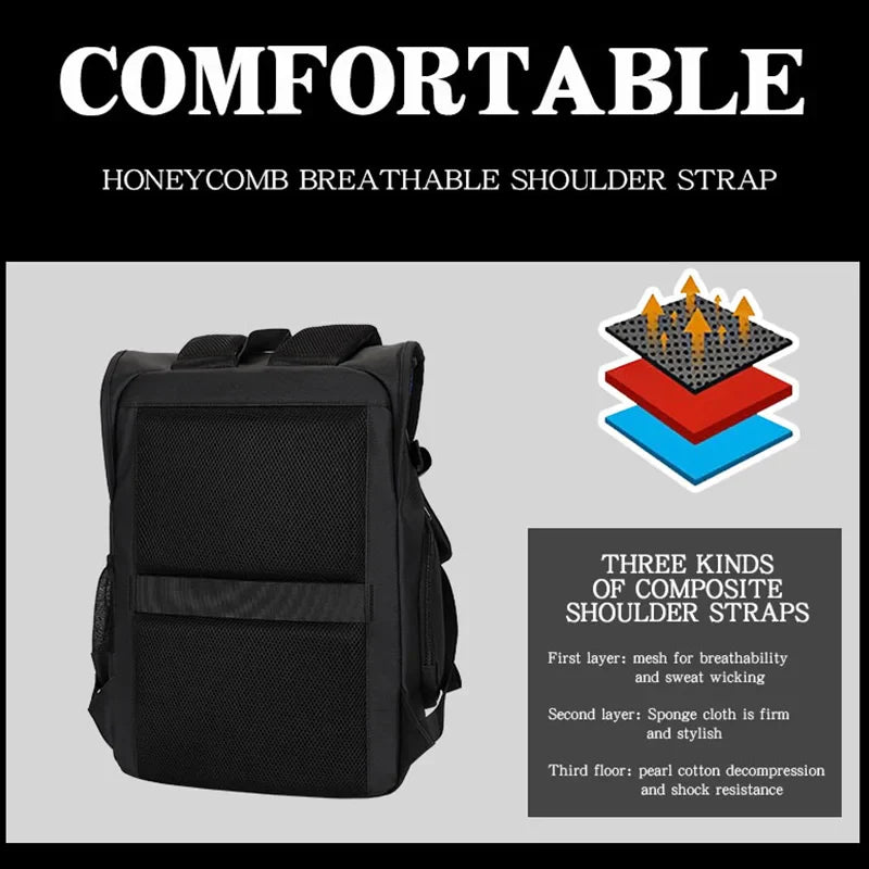 KTX-478035 Durable 17-Inch Waterproof Laptop Backpack with Large Capacity and Stylish Design for Men