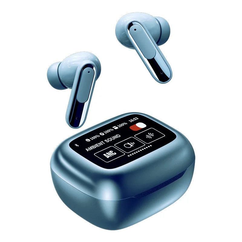 KTX-050835 TWS In-Ear Headset with Smart Touch Screen, Bluetooth Connectivity, LED Battery Indicator