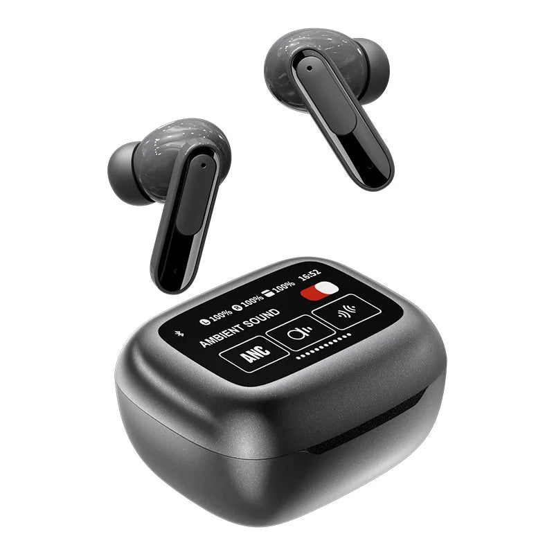 KTX-050835 TWS In-Ear Headset with Smart Touch Screen, Bluetooth Connectivity, LED Battery Indicator