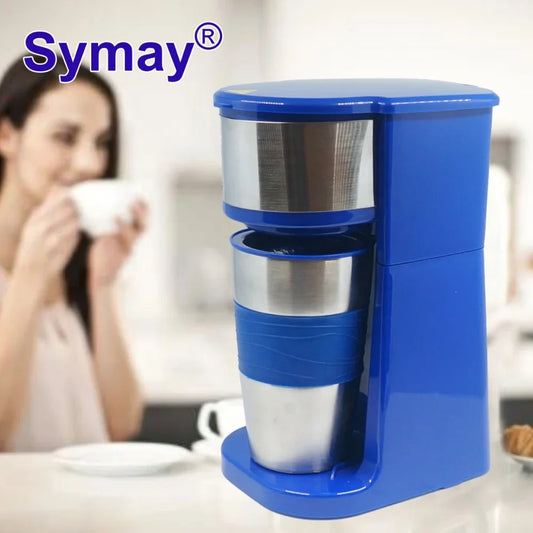 KTX-916883 Personal Coffee Maker with 15 oz Stainless Steel Travel Mug for Home Brewing