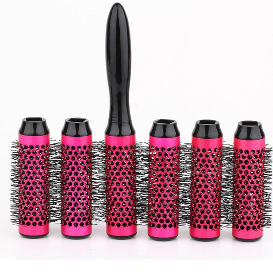 KTX-794707 Ceramic Round Hair Brush with Detachable Handle, High-Temperature Resistant, 50mm Diameter, Suitable for All Hair Types