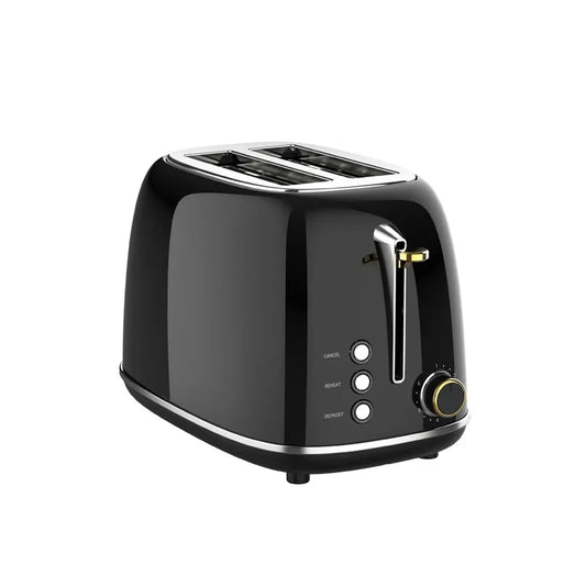 KTX-308115 Retro Stainless Steel 2 Slice Custom Wide Slot Sandwich Toaster