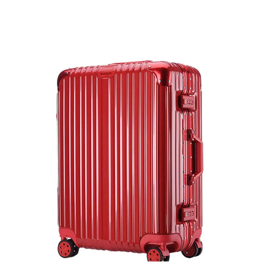 KTX-127955 Red Carry-On Trolley Luggage with USB Charging Port and Cup Holder