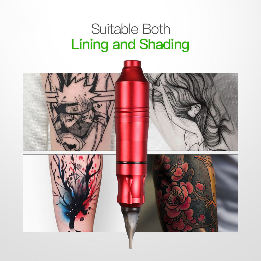 JMT-909002 Mini Tattoo Pen Set with Power Supply, Needles, and Accessories in Multiple Colors