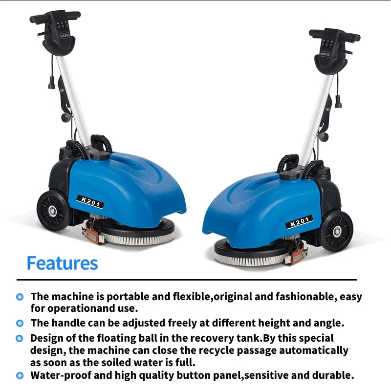 KTX-879507 Hand-Push Floor Scrubber for Efficient Scrubbing and Waxing in Industrial and Commercial Settings
