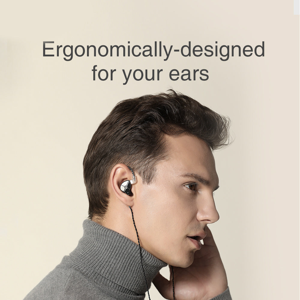 KTX-015635 TRN ST1 In-Ear Earphones with Hybrid Driver, Microphone Optional, 3.5mm Connector, 1.2m Cable Length