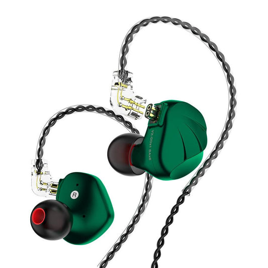 KTX-736531 Hybrid Metal In-Ear Earphones with 1DD+6BA Drivers, 3.5mm Plug, Optional Mic, 1.25m Cable
