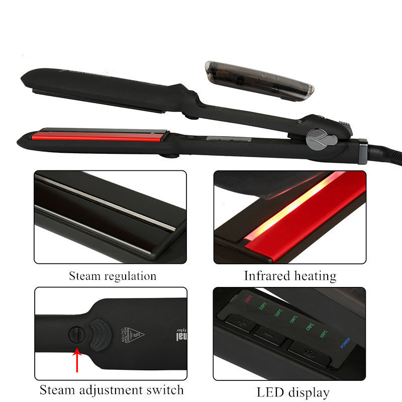 KTX-811667 Infrared Steam Spray Hair Straightener for Wet and Dry Hair with Tourmaline Ceramic Technology