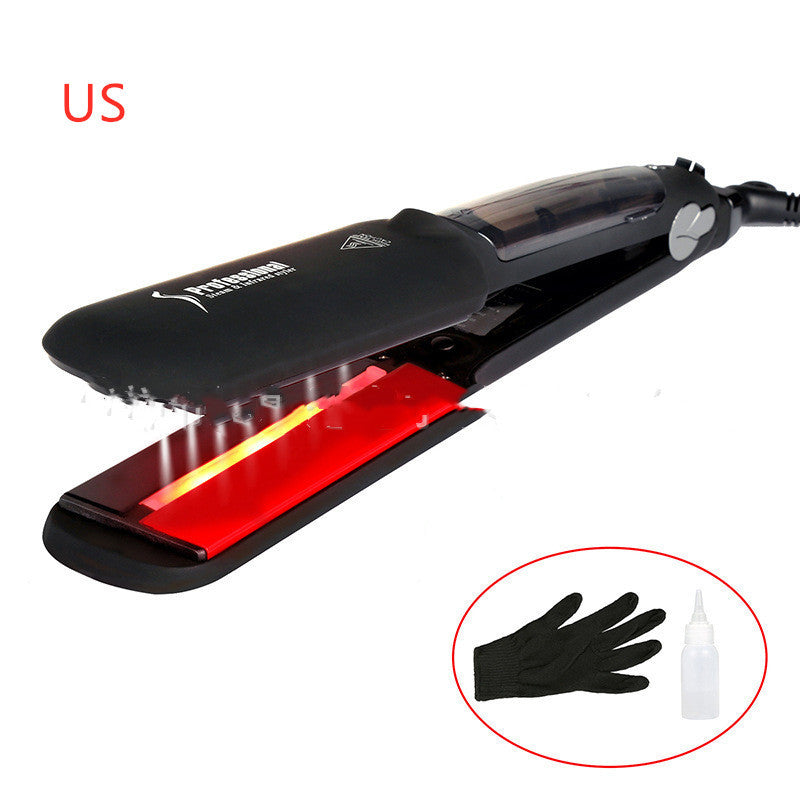 KTX-811667 Infrared Steam Spray Hair Straightener for Wet and Dry Hair with Tourmaline Ceramic Technology