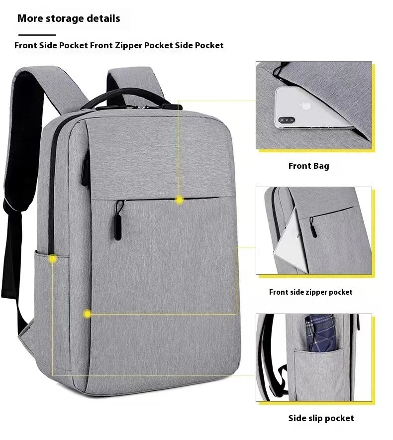 KTX-440659 Customisable Waterproof Travel Laptop Bag with USB Ports and Oxford Material