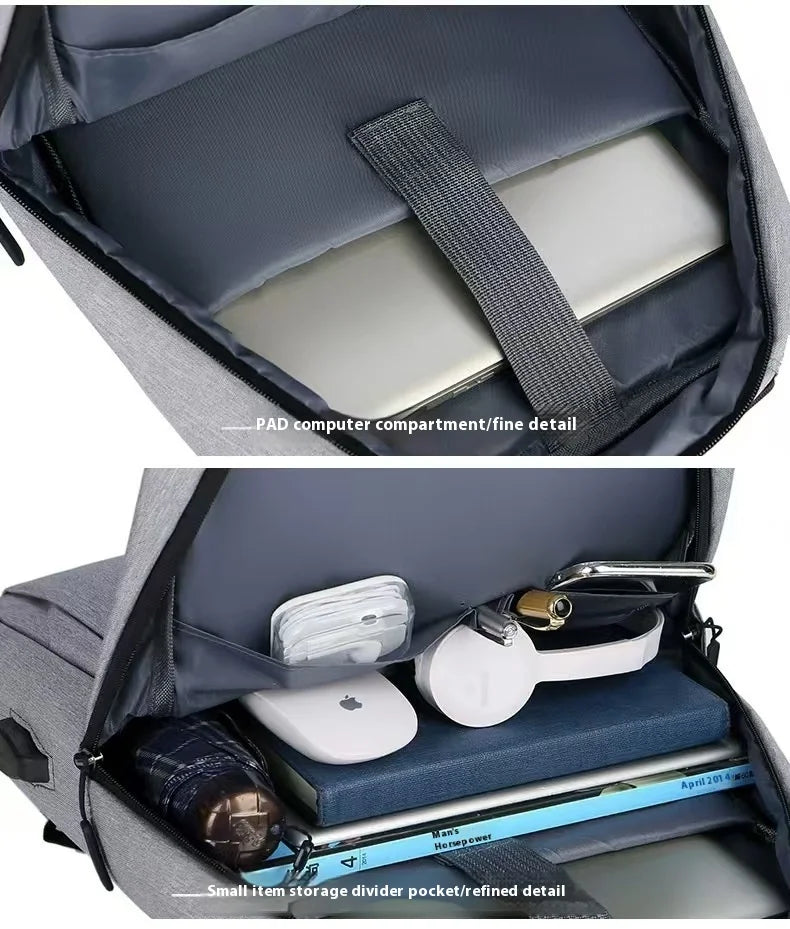 KTX-440659 Customisable Waterproof Travel Laptop Bag with USB Ports and Oxford Material
