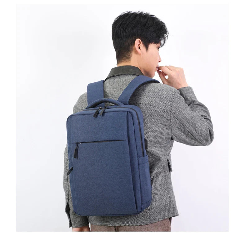 KTX-569427 Stylish Lightweight Laptop Backpack with USB Charging Port and Mezzanine Design for Outdoor and Business Use