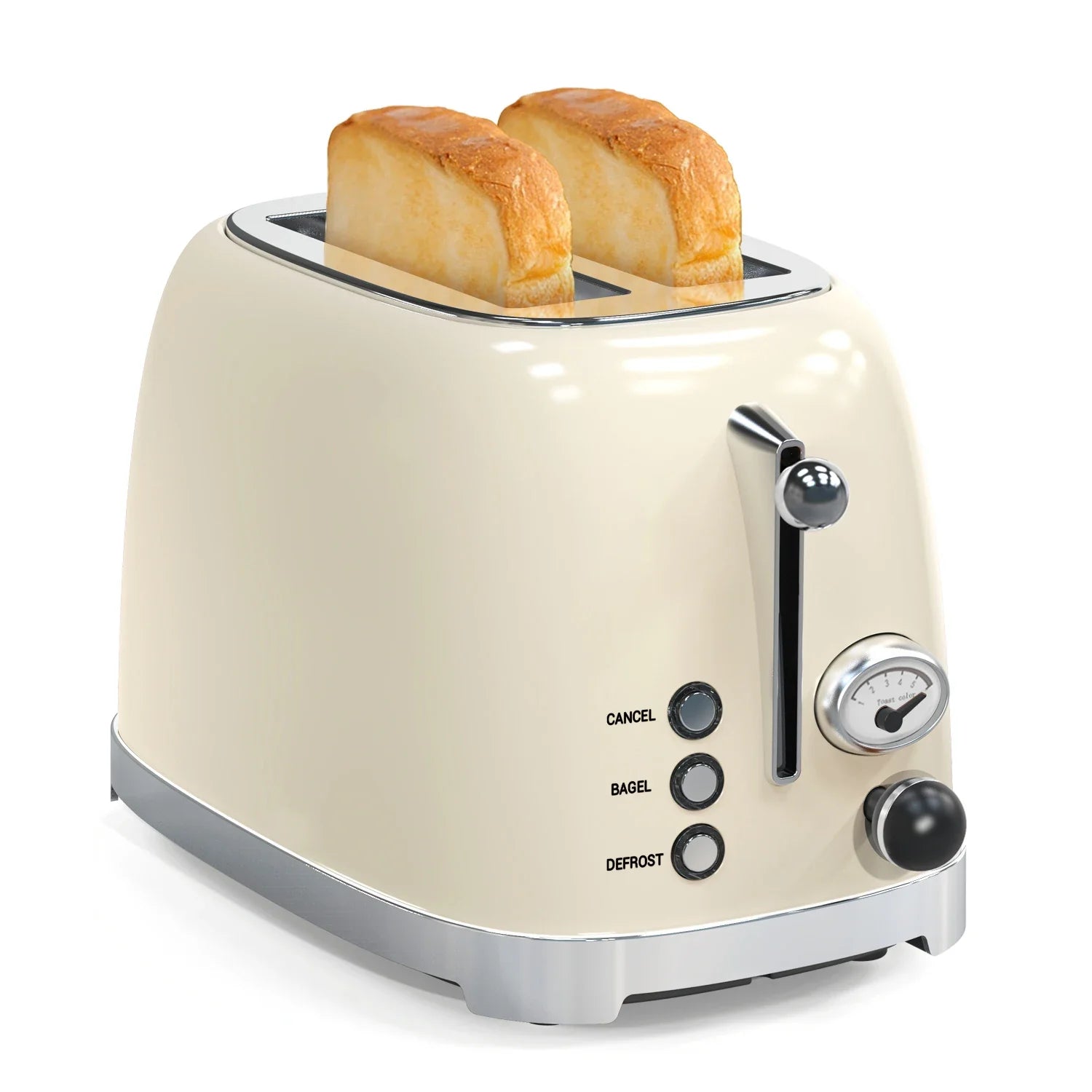 KTX-976979 Retro Stainless Steel Wide Slot Sandwich Toaster for 2 Slices